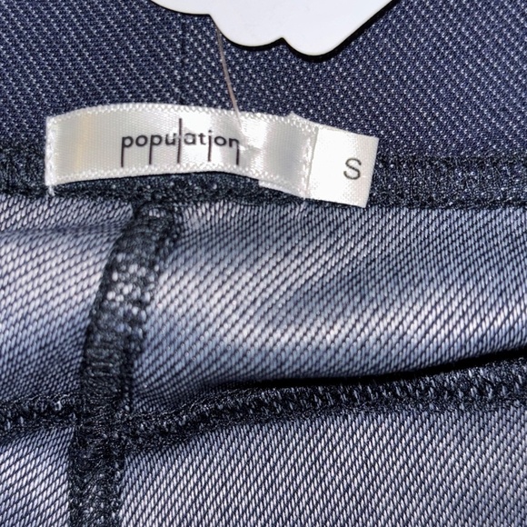 Boutique Population size small denim-look leggings NWT new - Picture 7 of 7